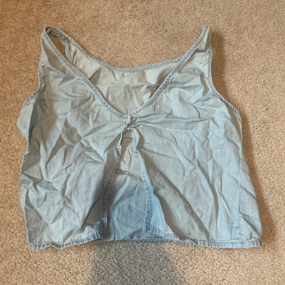 Brandy Melville light blue tank top with open back - Picture 2 of 2